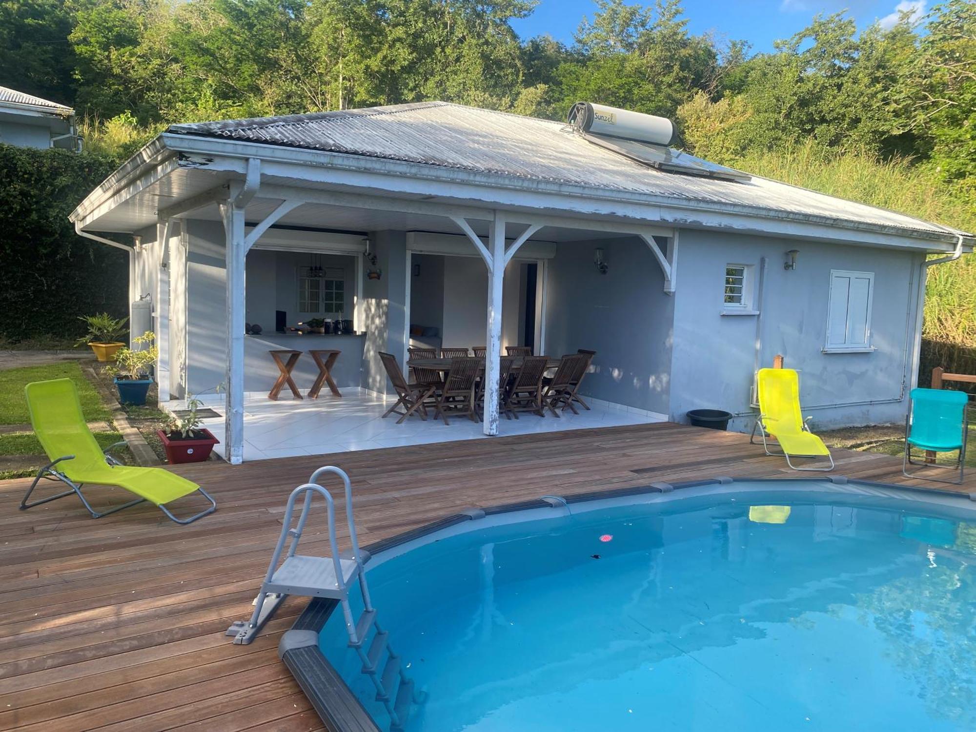Les Terrasses De Maelle - Jolie Villa F4 Vue Mer Riviere-Salee Екстериор снимка